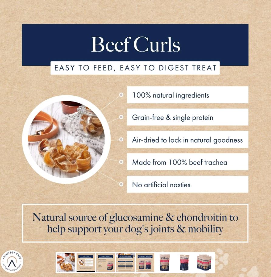 Hollings Beef Curls 100g