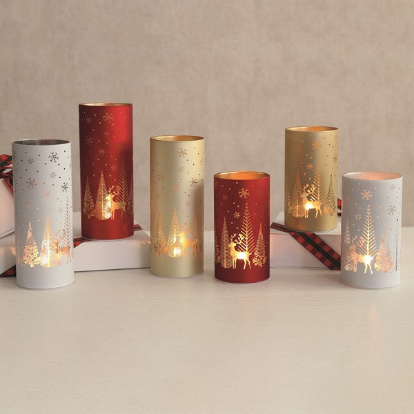 LED Glass Column 15cm 3 Assorted