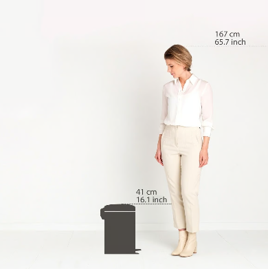 Brabantia Newlcon Pedal Bin Platinum -12L