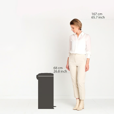 Brabantia New lcon Pedal Bin Soft Beige -30L