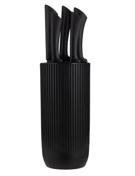 Viners Everyday Black Ripple 5pc Knife Block Set