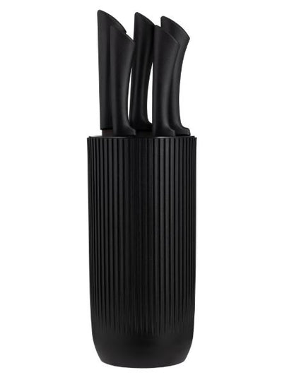 Viners Everyday Black Ripple 5pc Knife Block Set