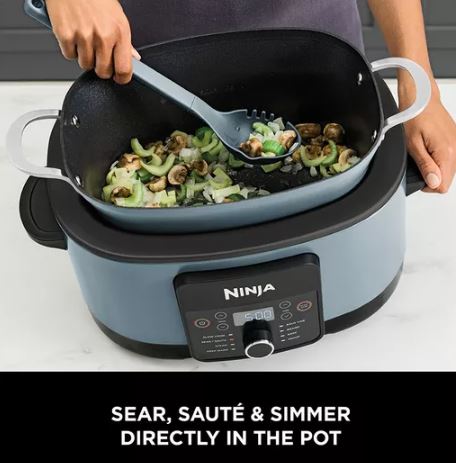 NINJA Food Cooker 8-in-1 Slow Cooker 8L - Sea Salt Grey