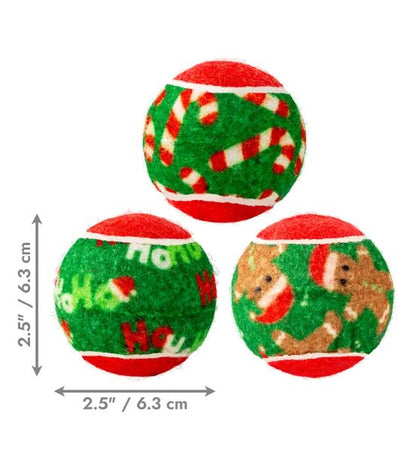 KONG Holiday SqueakAir Balls 6 Pack - Medium