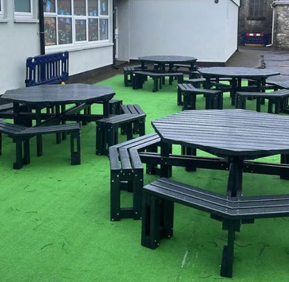 Corrib Hex 6-Seater Bench with Table