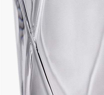 Clear Glass Optic Vase Large