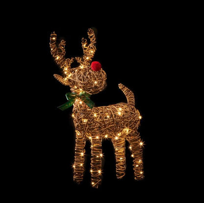 37cm Outdoor Big Nose Reindeer with 40 Warm White LED Lights