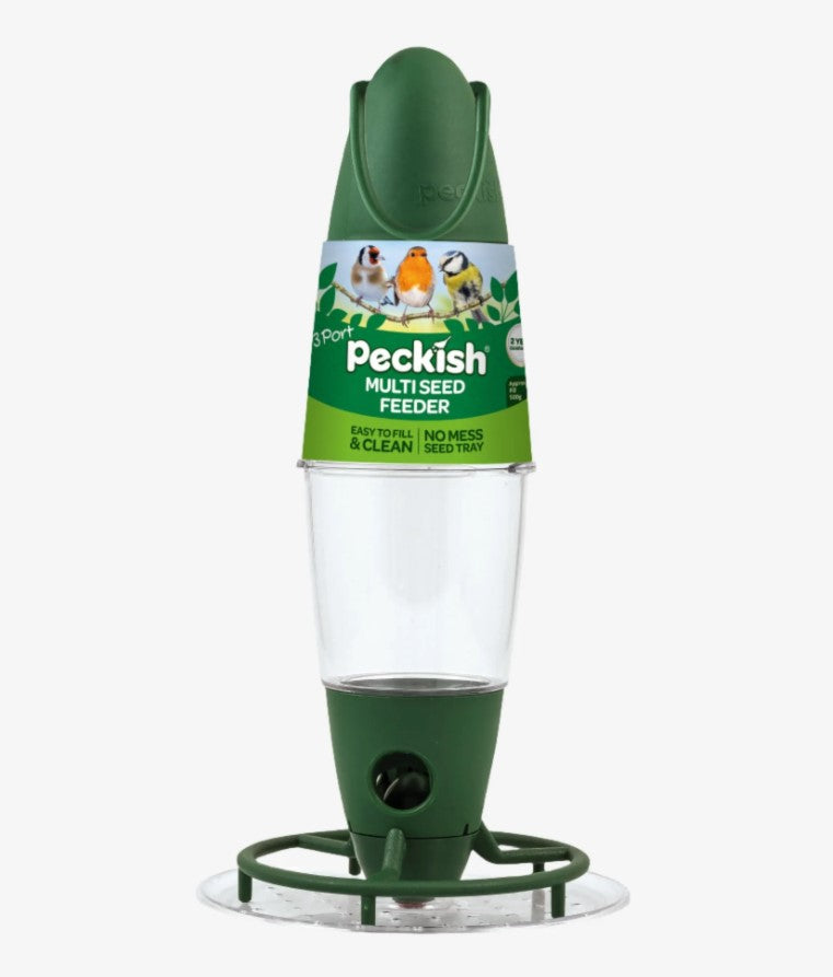 Peckish 3 Port Multi Seed Bird Feeder - Wide Base