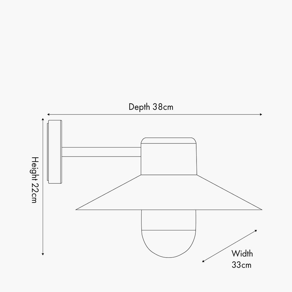 Carina Dark Grey Metal Outdoor Wall Light