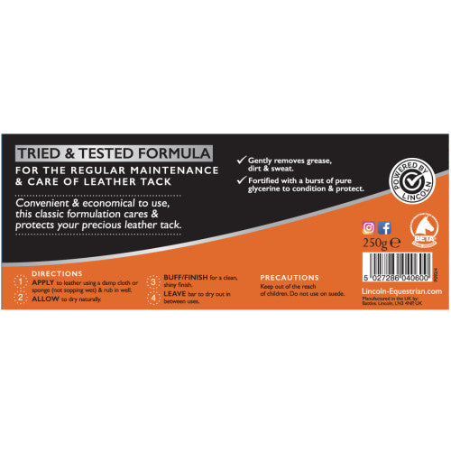 Glycerine Saddle Soap Block 250g