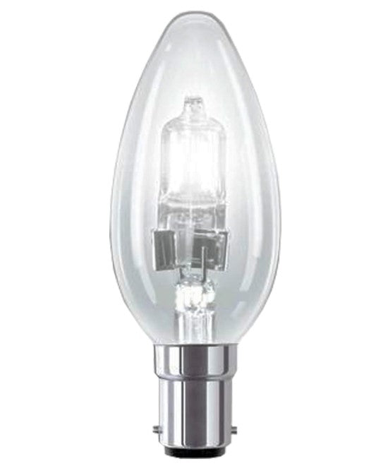 Solus (40w= 30w) Sbc Clear Candle Halogen Energy Saver Light Bulb
