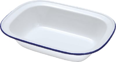 Enamel Oblong Pie Dish 20cm