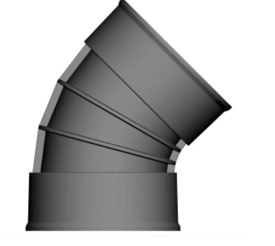 150mm Twinwall 45 Deg Bend