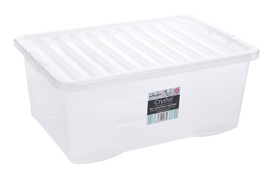 Wham 45 L Crystal Clear Box & Lid
