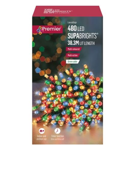 480 Multi Led Supabrights Timer Multicolour