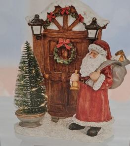 22cm Battery Operated Santa LED Ornament