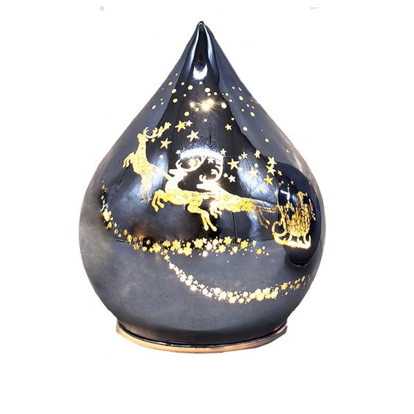 LED Twinkling Teardrop Blue 15cm
