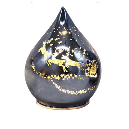 LED Twinkling Teardrop Blue 15cm