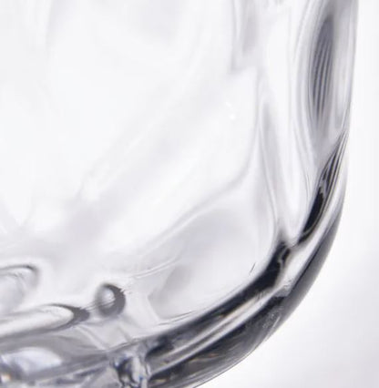 Clear Glass Diamond Optic Vase Large