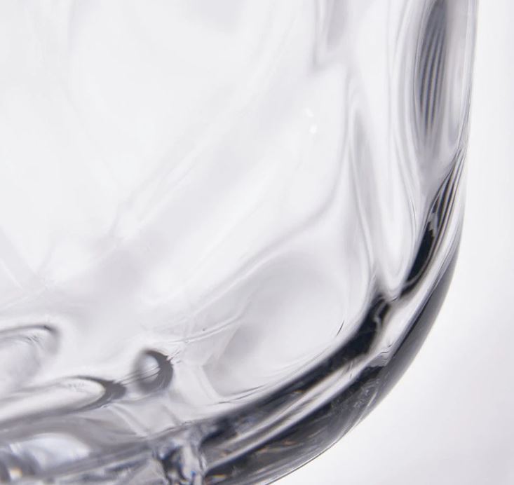 Clear Glass Diamond Optic Vase Small