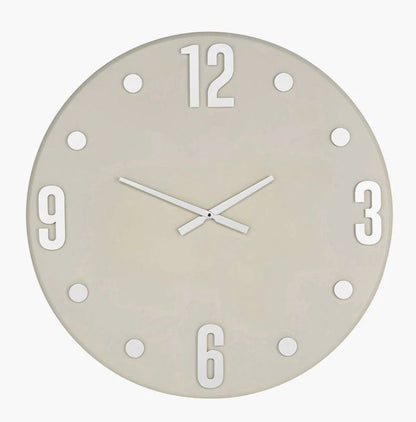 Cool Grey and Silver Metal Retro Wall Clock