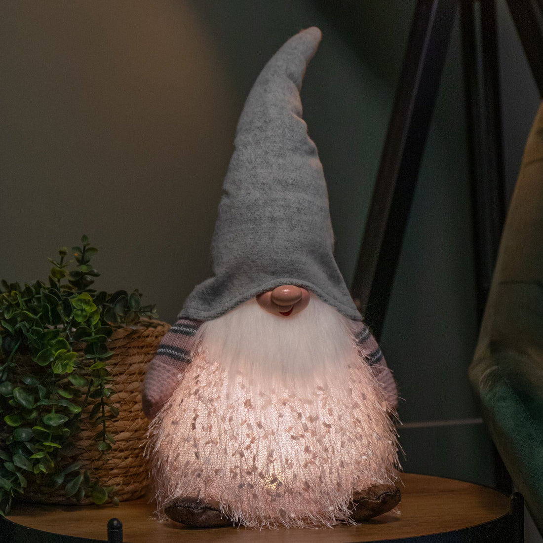 Lit Sitting Gonk Pink/Grey - 30cm