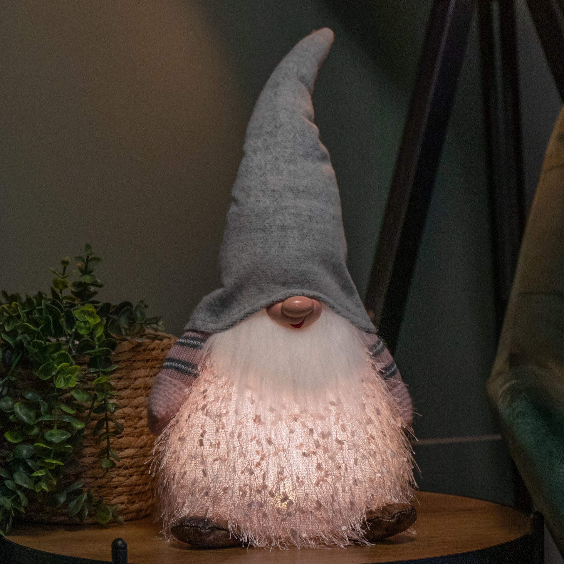 Lit Sitting Gonk Pink/Grey - 30cm
