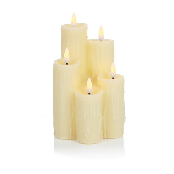 Flickabrights 5 Melted Edge Candles