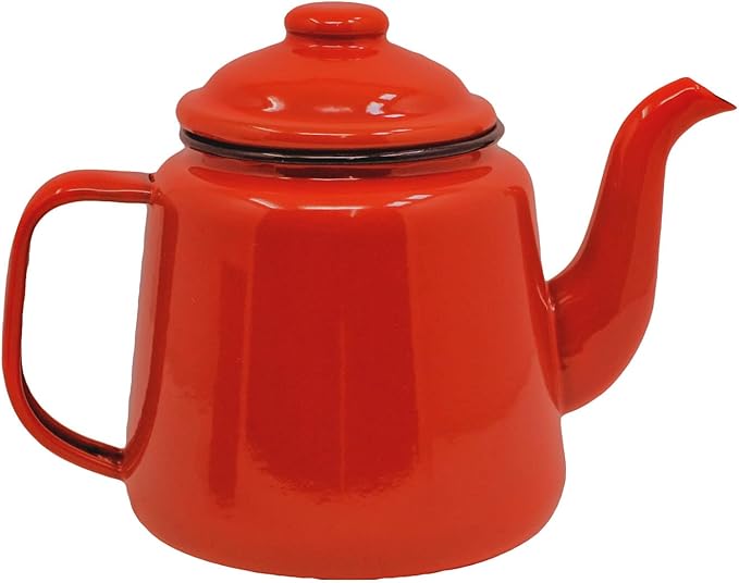 Enamel Teapot 14cm - Red