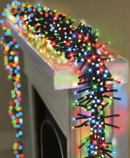 Premier 5000 Multi-Action LED Cluster Christmas Lights - Multi-Coloured
