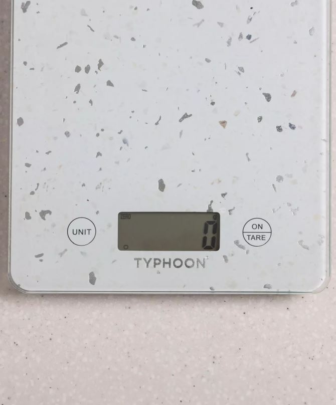 Typhoon Elements White Quartz Effect Digital Kitchen Scales
