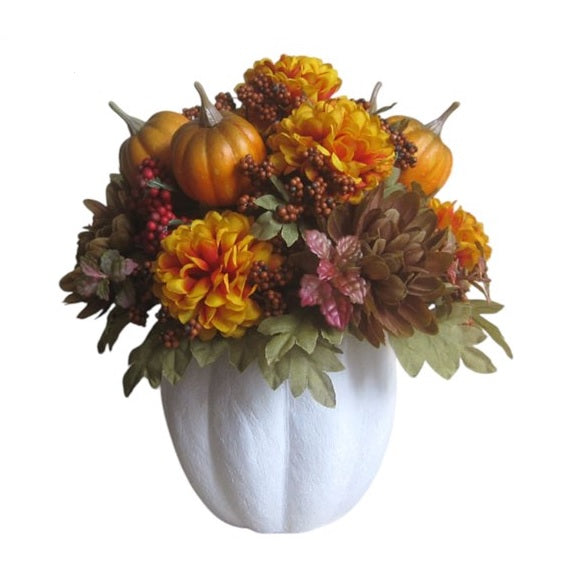 Autumn Floral Ceramic Vase 28cm