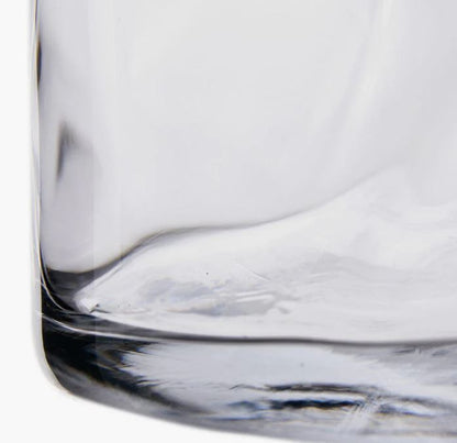 Clear Glass Optic Vase Large