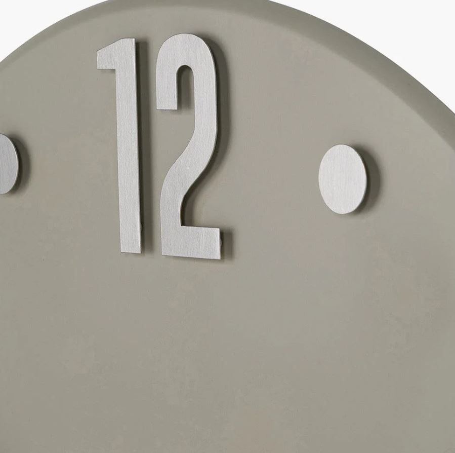 Cool Grey and Silver Metal Retro Wall Clock