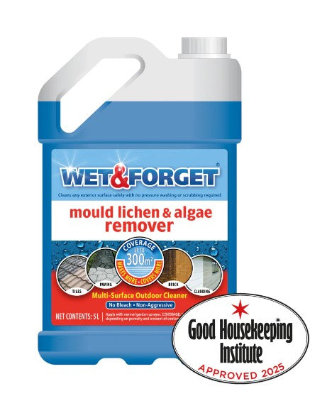 Wet &amp; Forget Concentrate Outdoor Mould, Lichen &amp; Algae Remover- 5L