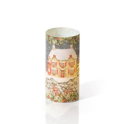 LED Christmas Cottage Cylinder