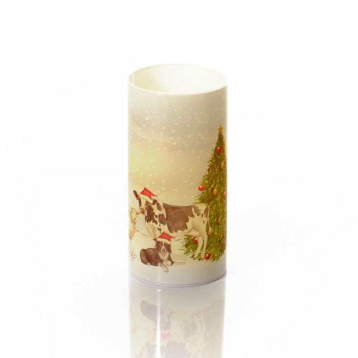 Christmas Down on the Farm Cylinder LED