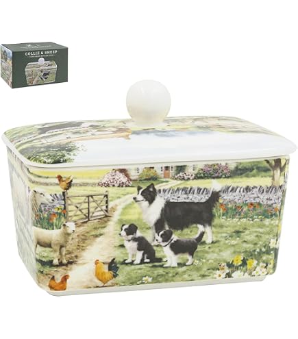 Collie &amp; Sheep Butter Dish