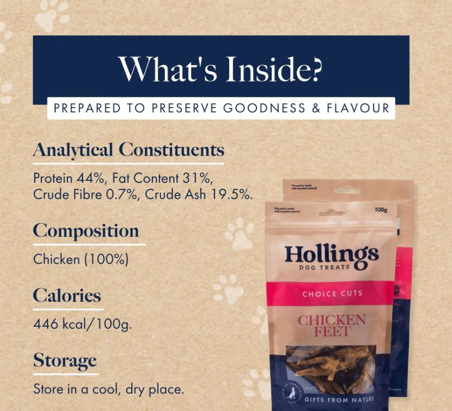 Hollings Chicken Feet 100g
