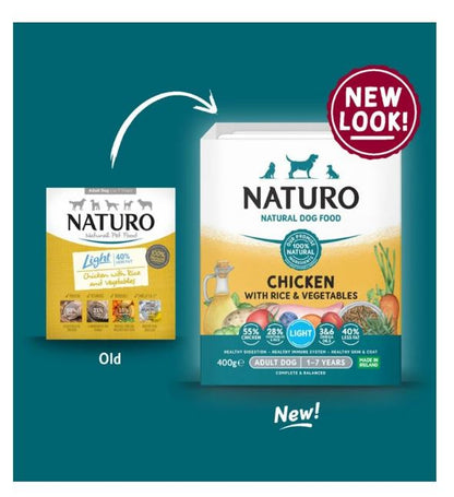 Naturo Adult Dog Light Chicken with Rice and Vegetables 400 g
