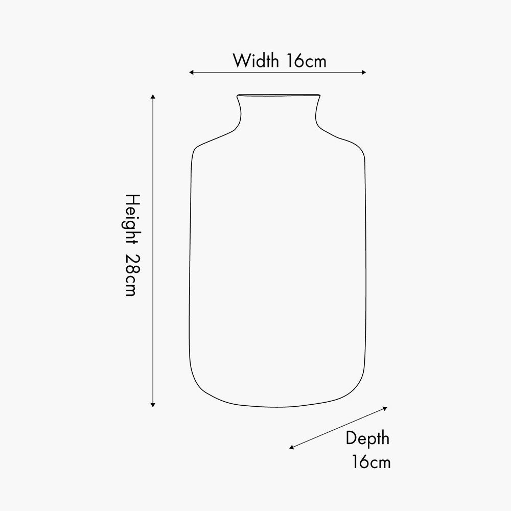 Atouk Natural Black Stoneware Aztec Design Vase