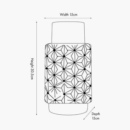 Sidra Aquamarine Stoneware Etch Detail Vase