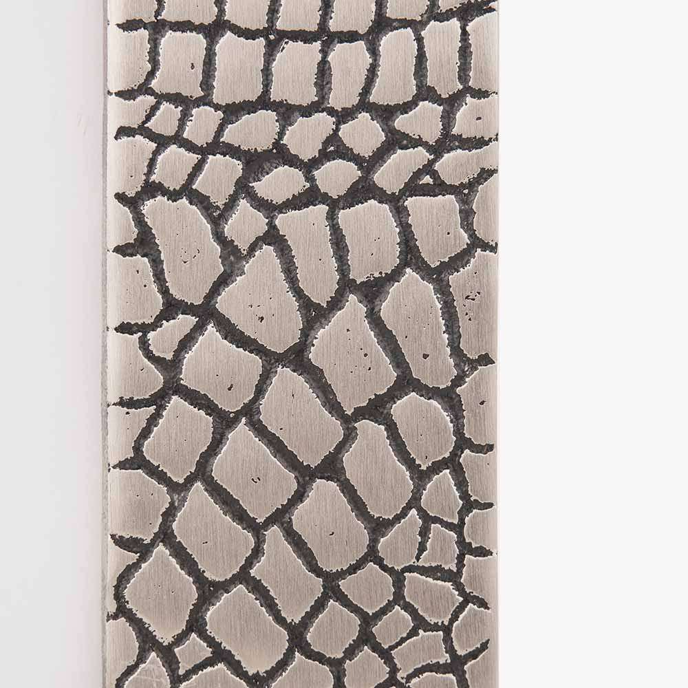 Antique Silver Metal Croc Print 5 x 7&quot; Photo Frame