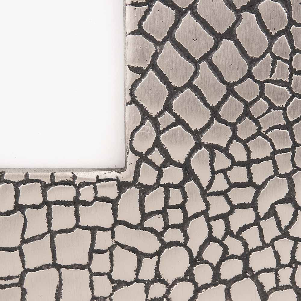 Antique Silver Metal Croc Print 5 x 7&quot; Photo Frame