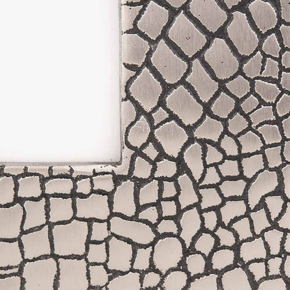 Antique Silver Metal Croc Print 5 x 7&quot; Photo Frame