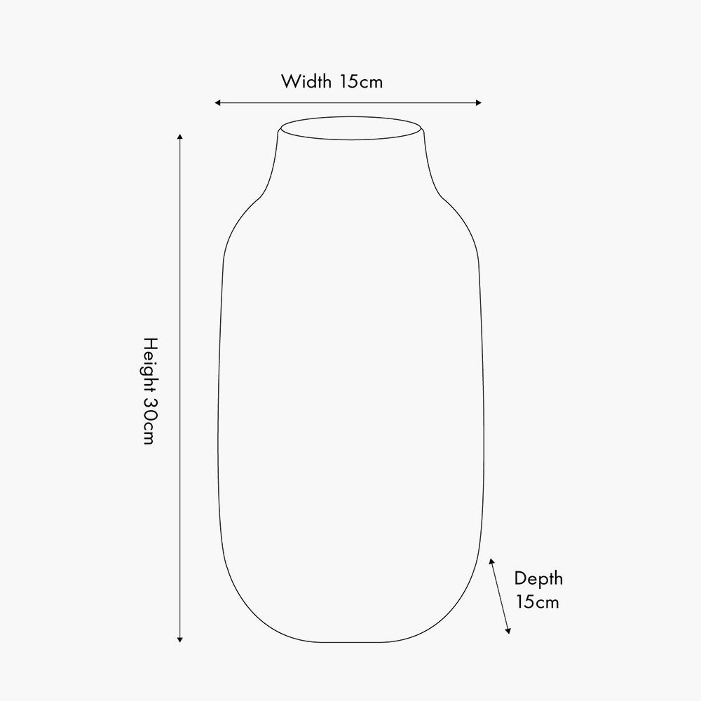 Amalia Natural and White Stoneware Textured Vase