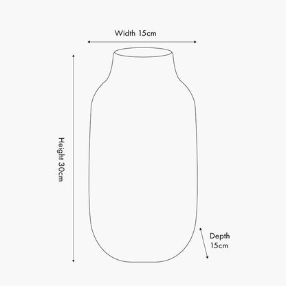 Amalia Natural and White Stoneware Textured Vase