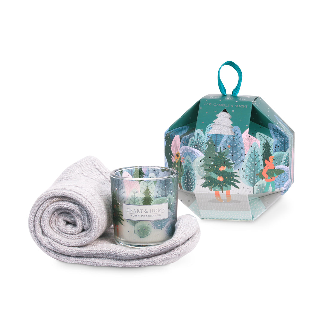 Candle &amp; Socks Gift Set