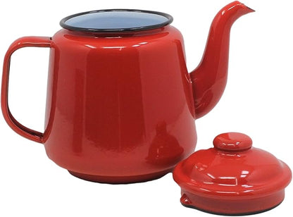 Enamel Teapot 14cm - Red