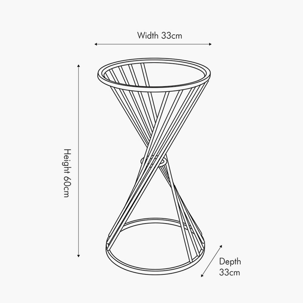 Liberty Glass and Gold Metal Small Side Table